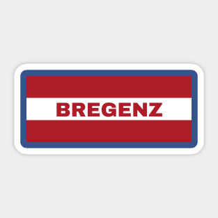 Bregenz City in Austrian Flag Sticker